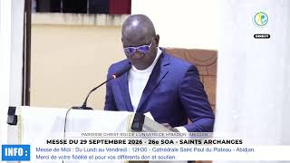 Messe de 6h00 du 29 septembre 2026 en direct de la paroisse Christ-Roi de lUnivers de MBadon screenshot 5