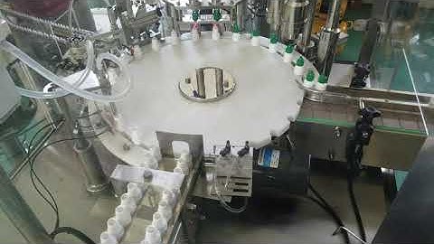 Eyedrop filling capping machine with high speed bottle unscrambler