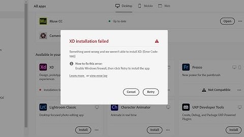Fix adobe Error 500.