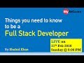 Full stack Developer: Things you need to know  | LIVE  (in Hindi)