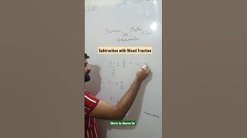 Subtraction with Mixed Fraction| subtraction of fractions| mixed fractions #shorts by human sir