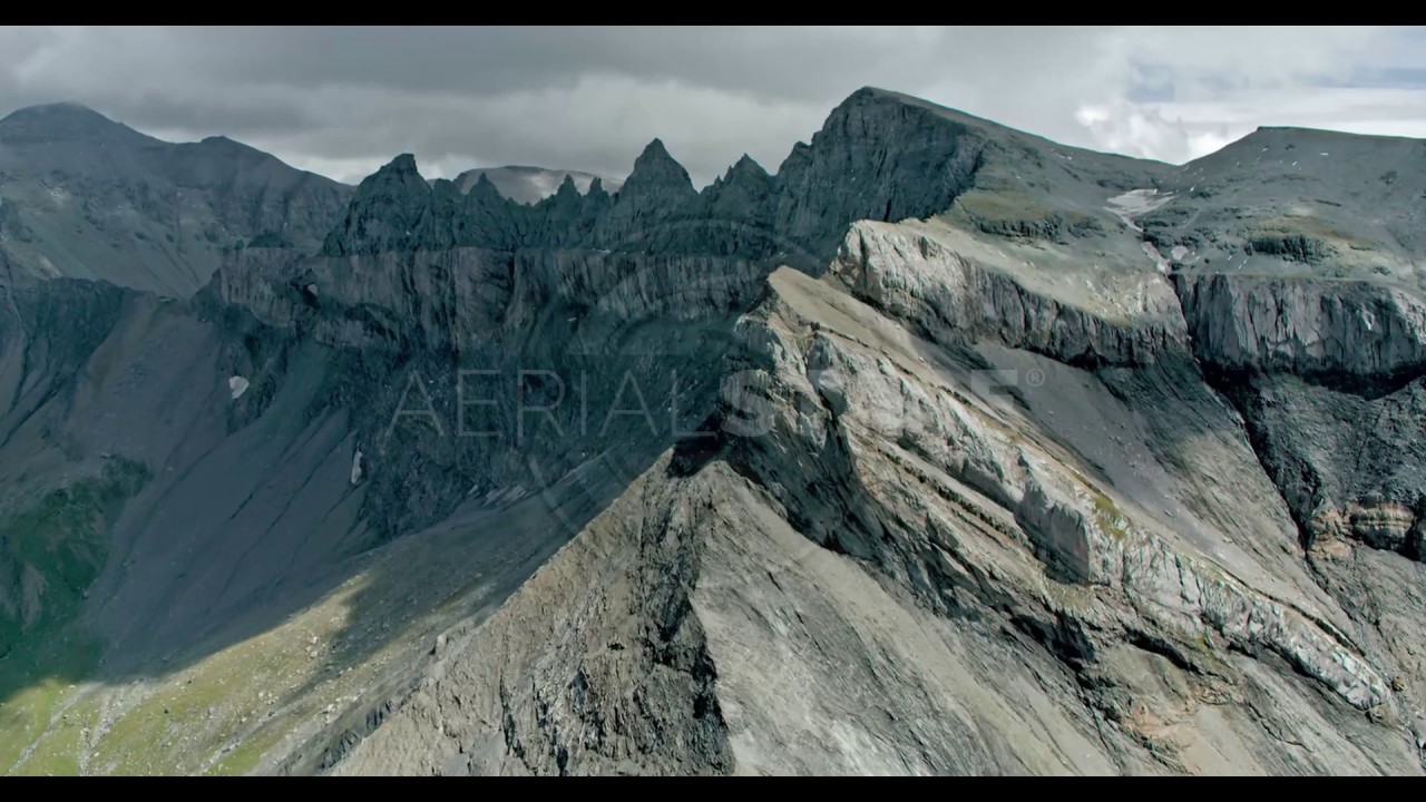Aerial View Stock Footage of Switzerland UNESCO World Heritage, Schweizer Luftbilder Sardona 4K DCI