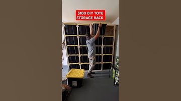 BUILD this Tote Storage Rack for  $100 #storage #storagesolutions #diyproject #homeorganization #diy
