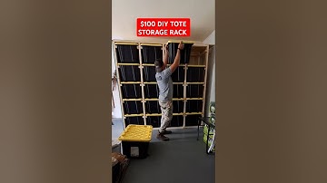 BUILD this Tote Storage Rack for  $100 #storage #storagesolutions #diyproject #homeorganization #diy