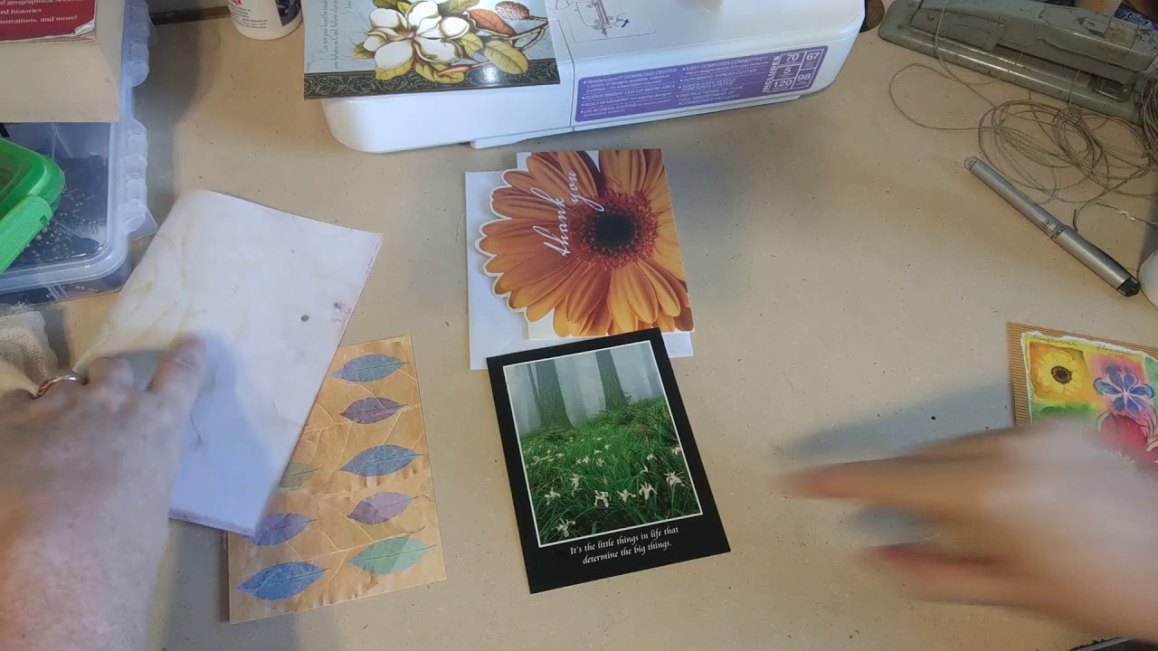 TUTORIAL/CRAFT WITH ME: Notecards in journals, part 11 Floriculture MelodiMade digikit)