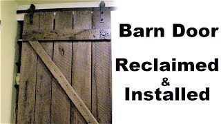 Barn Door Hardware Installation | Making a Sliding Pantry Door from a Reclaimed Barn Door