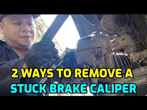 HOW TO REMOVE A STUCK BRAKE CALIPER THAT WON'T COME OFF WHEN DOING A BRAKE JOB