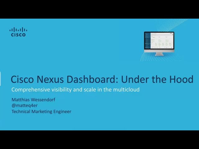 Cisco Nexus Dashboard: painel de rede de nuvem - Cisco