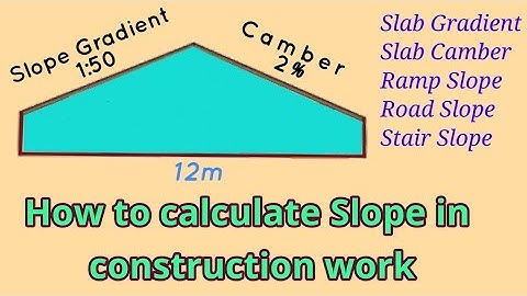 How to calculate slope in construction work and Architectural drawings
