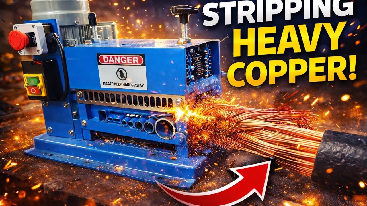 Снятие изоляции с толстого медного провода!!!