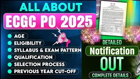 ECGC PO RECRUITMENT 2025 🔥 Complete Details ☑️ How to Prepare ☑️ #ecgc #ecgcpo