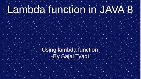 Lambda function in Java