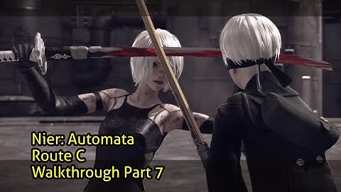 Nier: Automata 100%  Walkthrough - Part 7- Route C - God Box - Fishing Guide and Entering the Tower