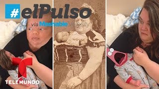 El Pulso Photoshop Battle A Shocked Mom And Her Shocked Baby Telemundo