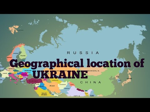 موقعیت جغرافیایی اوکراین، موقعیت اوکراین بر روی نقشه