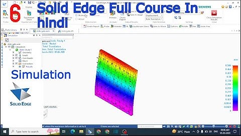 Solid Edge Simulation In hindi and urdu