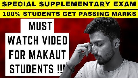 MAKAUT SPECIAL SUPPLEMENTARY EXAM🔥😱 #makaut #special_supplementary