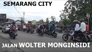Travel along Wolter Monginsidi road, Semarang