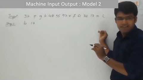 Machine Input-Output | Model 2 - Question Set | TalentSprint