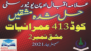 AIOU Solved Assignments | 413 | SOCIOLOGY-II | Assignment No 2 | BA | Spring 2021