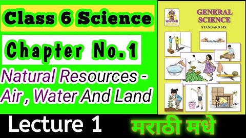 Class 6 Science | Chapter No 1 | Natural Resources  Air Water And Land | Marathi Madhe