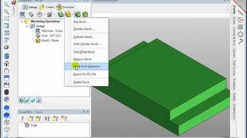 VisualMILL - Create Stock from Selection