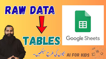 Convert Raw Data into Tables in Google Spreadsheets | Simple Data Formatting Tutorial