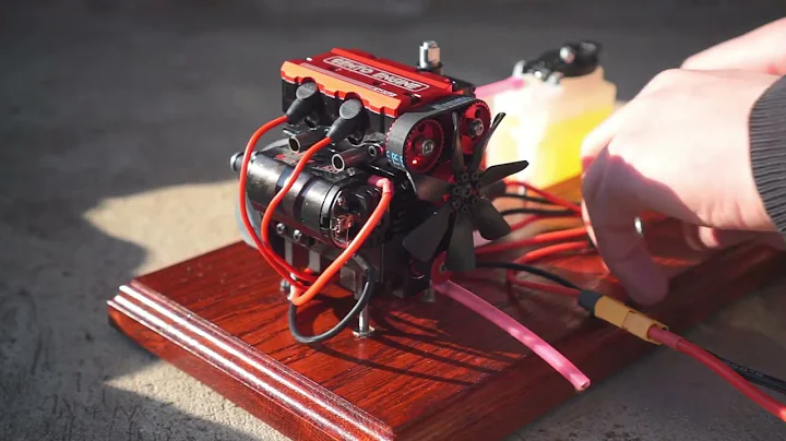 SEMTO ENGINE 7cc SOHC Inline 2 Cylinders 4 Stroke Air Cooled Nitro Engine Model Kit - FS-L200AC