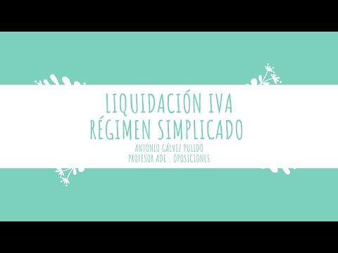 IVA: Liquidación Régimen Simplificado