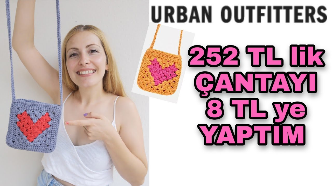 HERKES BAYILDI 😍 | 252 TL lik Urban Outfitters Çantayı 8 TL ye Yaptım 😱🤑 | Crochet Bag Tutorial Diy