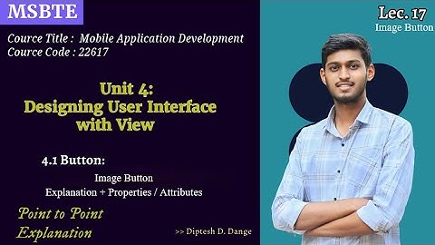 4.1 Image Button | MAD| 22617| MSBTE | I Scheme |code explain + implement | Diptesh Dange