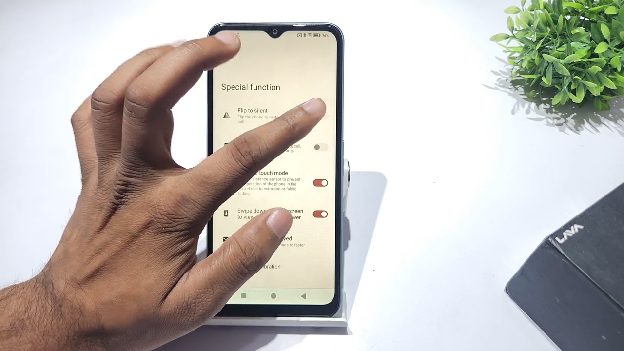 how to lift to ear to answer call in lava yuva 2 pro | lava yuva star me flip to mute kaise on kare