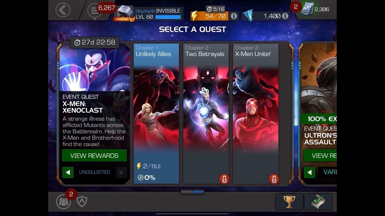 MCOC Monthly Quest: X-Men: Xenoclast Completion (Uncollected)