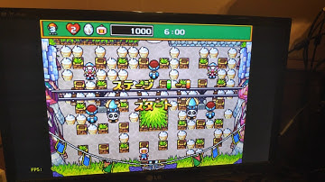 Raspberry Pi 4 - Retroarch 1.7.3 - Saturn Bomberman - Bit slow. Fameskip helps a bit.