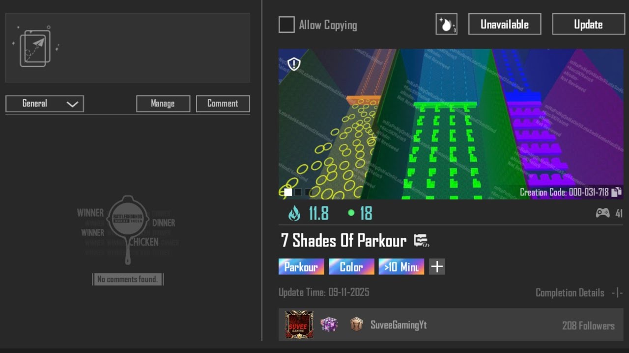 7 Shades Of Parkour - 31718 | BGMI WoW Guide | Suvee Gaming | 