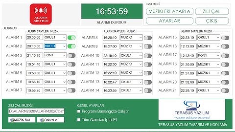 C# ALARM UYGULAMASI