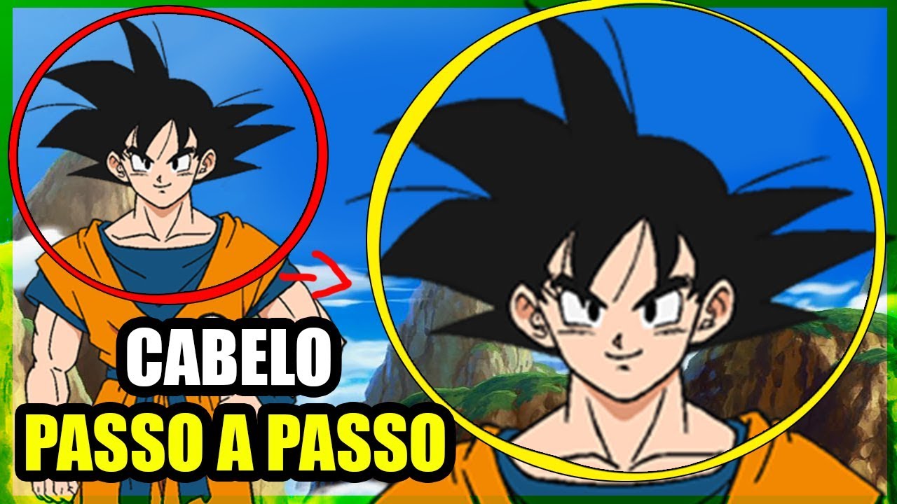 tutorialdazoeira como desenhar cabelo do goku #desenho #anime #otaku