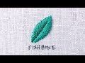 Embroider Leaves with the Fishbone Stitch