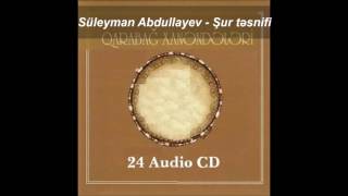 Süleyman Abdullayev - Şur təsnifi