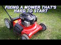 Fixing a craftsman mower thats tough to start