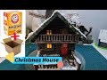 Christmas House | cardboard house | baking soda snow