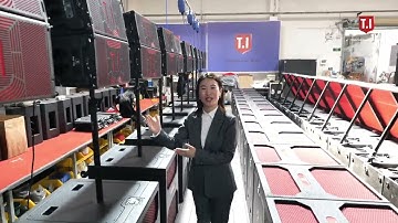 500 sets line array in T.I Audio factory assembly line