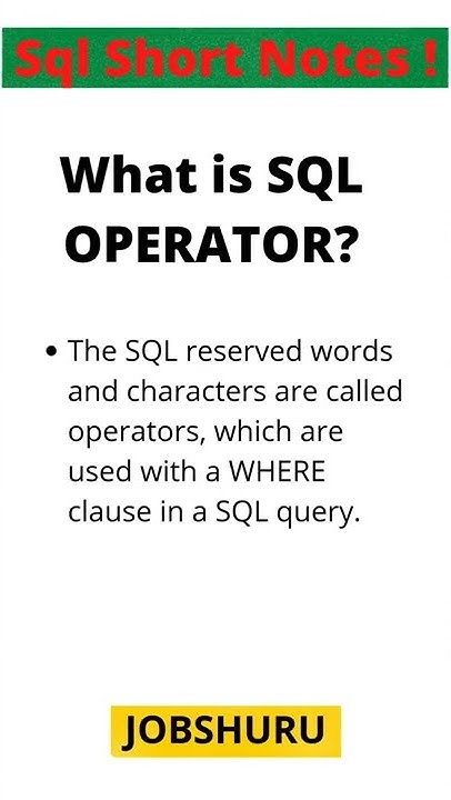 SQL Short Notes for Interview Preparation | Interview Questions and ...
