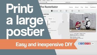Print a large poster with a home printer. Easy and inexpensive DIY