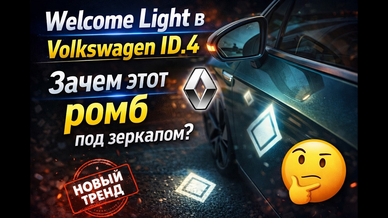 Volkswagen ID4, WELCOME LIGHT, крутая фишка или косяк дизайнеров?