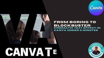 From Boring to Blockbuster Cinematic Text Effect in Canva under 5 minutes