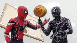 SPIDER-MAN vs VENOM | BASKETBALL BATTLE (funny) | Người nhện đấu bóng rổ với Venom