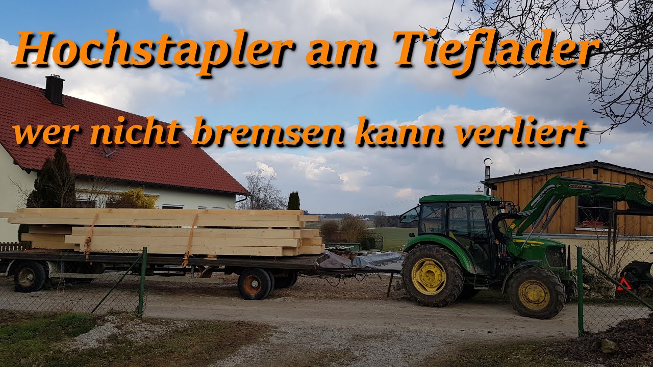 Hochstapler am Tieflader - wer nicht bremsen kann verliert