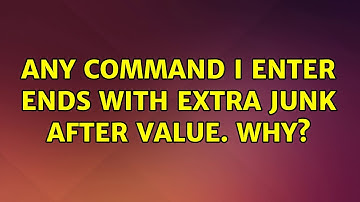 Ubuntu: Any command I enter ends with Extra junk after value. Why?