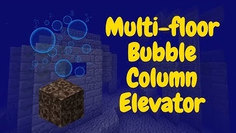 Minecraft | Bubble Column Elevator Tutorial (Update Aquatic)